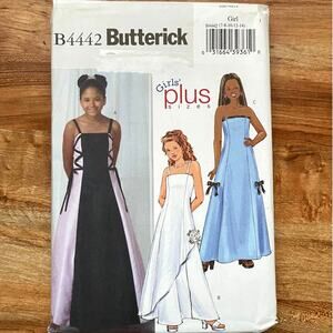 UNCUT Butterick 4442 Sewing Pattern Sz XXS XS Formal Spaghetti Strap Maxi Dress